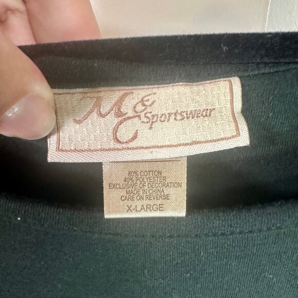 Ho Ho Ho Embellished Christmas Long-sleeved Crewneck XL - Picture 4 of 7